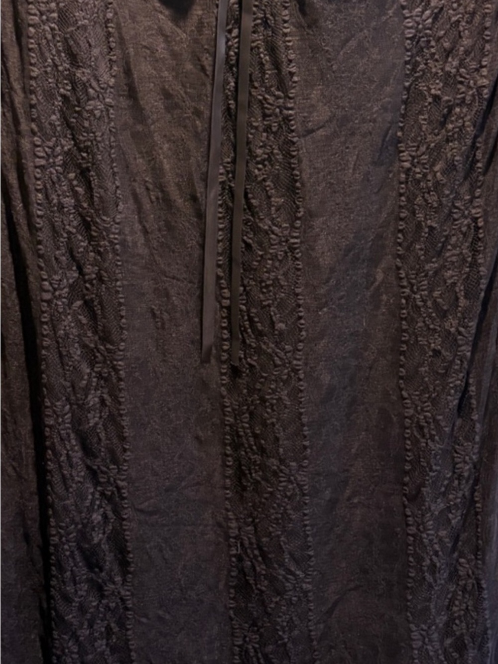 Goth Boho Romantic Dress Black Lace Bell Sleeve Ruched Midi NWT SZ 1X - Picture 6 of 7